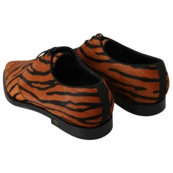 Orange Tiger Muster Formale Brogue Schuhe