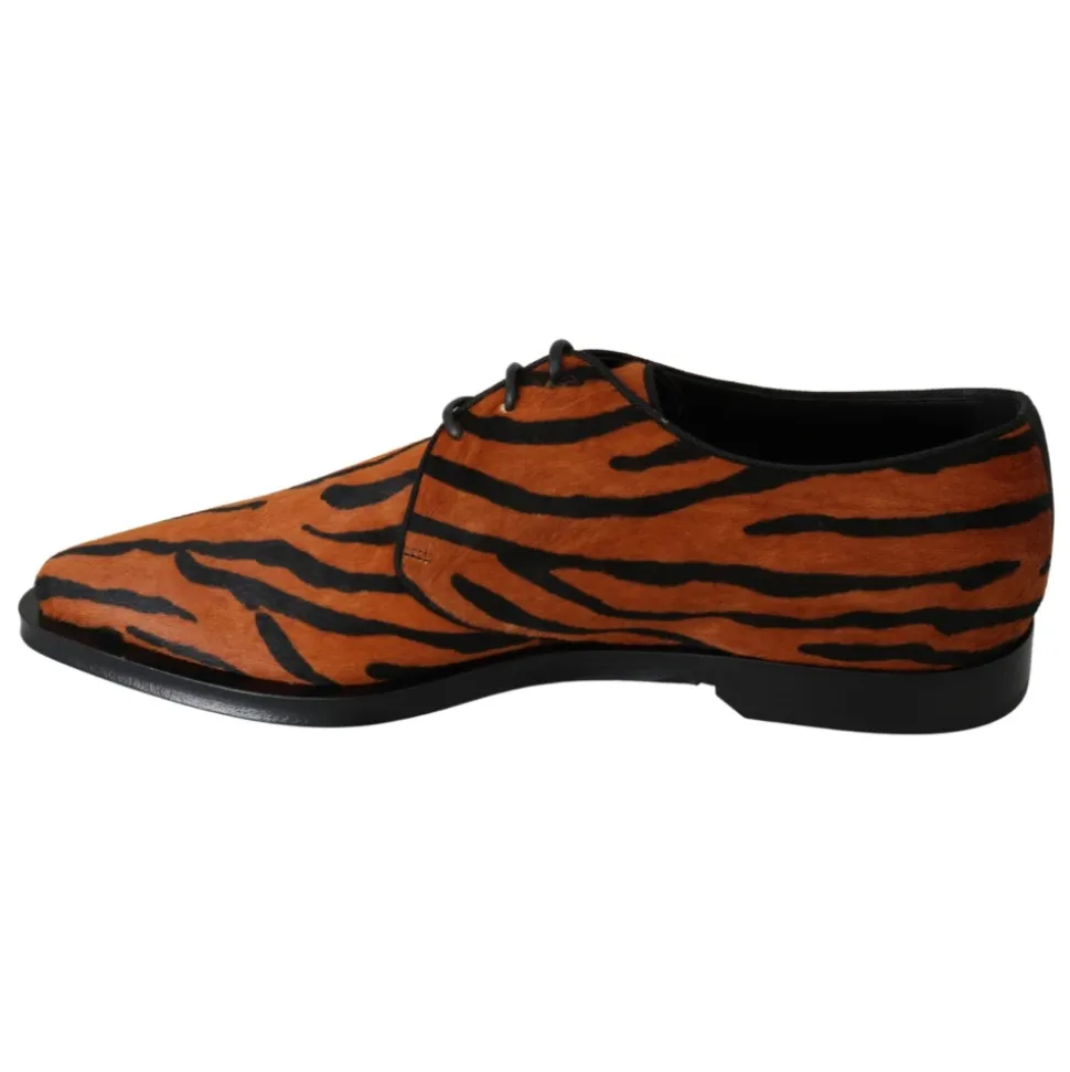 Orange Tiger Muster Formale Brogue Schuhe