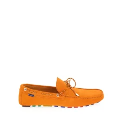Orange Wildleder Klassische Mokassins Schuhe