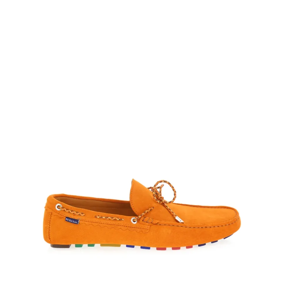 Orange Wildleder Klassische Mokassins Schuhe