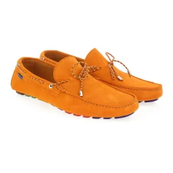 Orange Wildleder Klassische Mokassins Schuhe