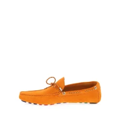 Orange Wildleder Klassische Mokassins Schuhe
