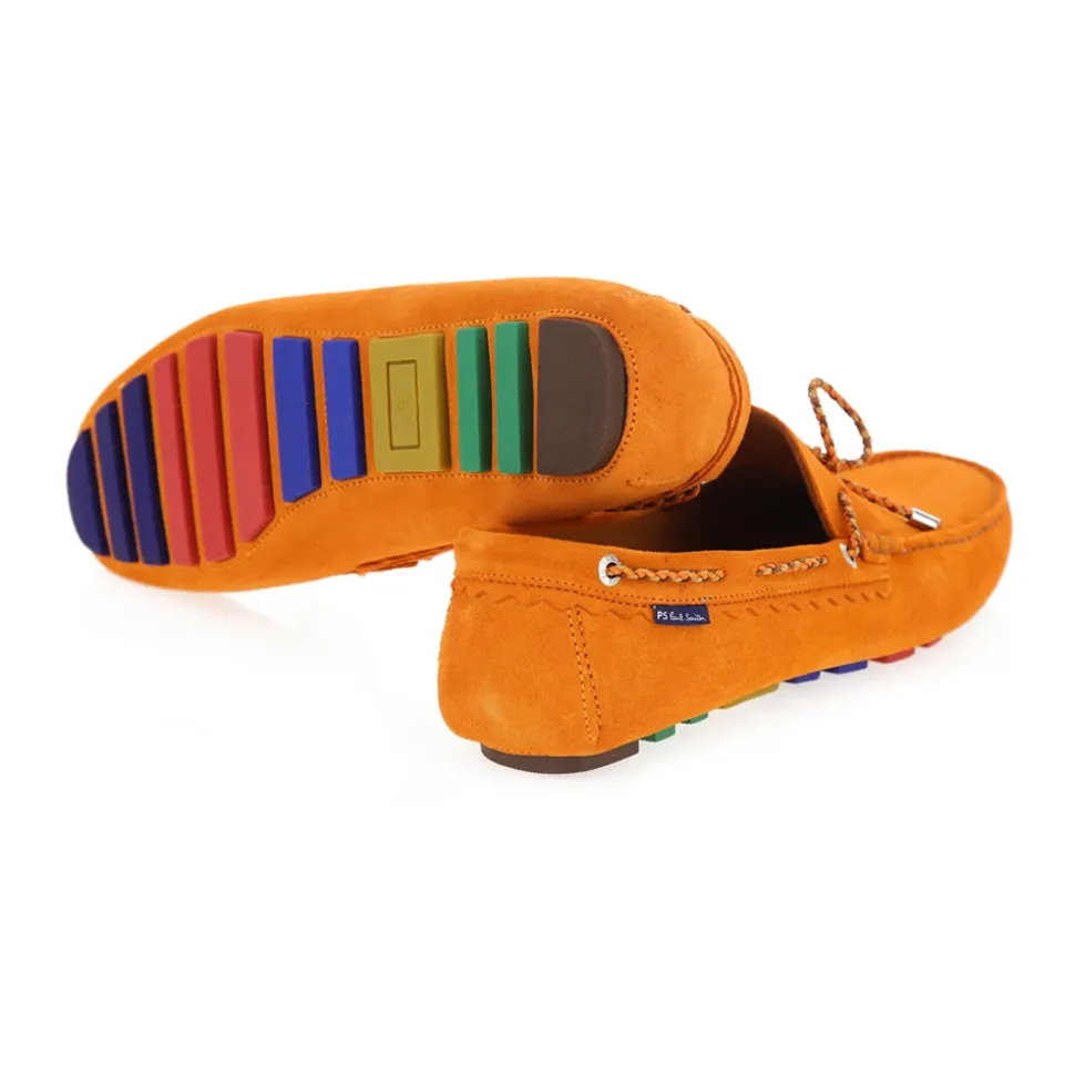 Orange Wildleder Klassische Mokassins Schuhe