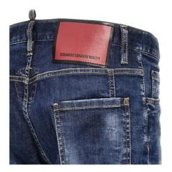 Ordentliche Biker Jeans mit Used-Effekt