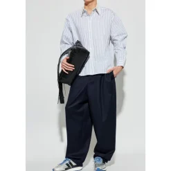 Oversized Hemd aus Baumwollpopeline mit Streifen