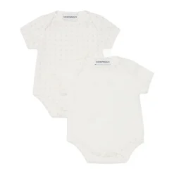 Pack mit zwei Jersey-Bodys mit Op-Art-Adlern und Logo