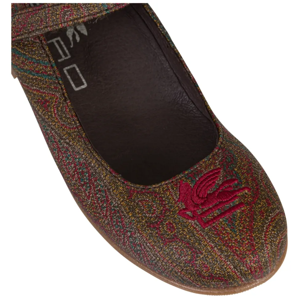 Paisley Jacquard Ballerinas