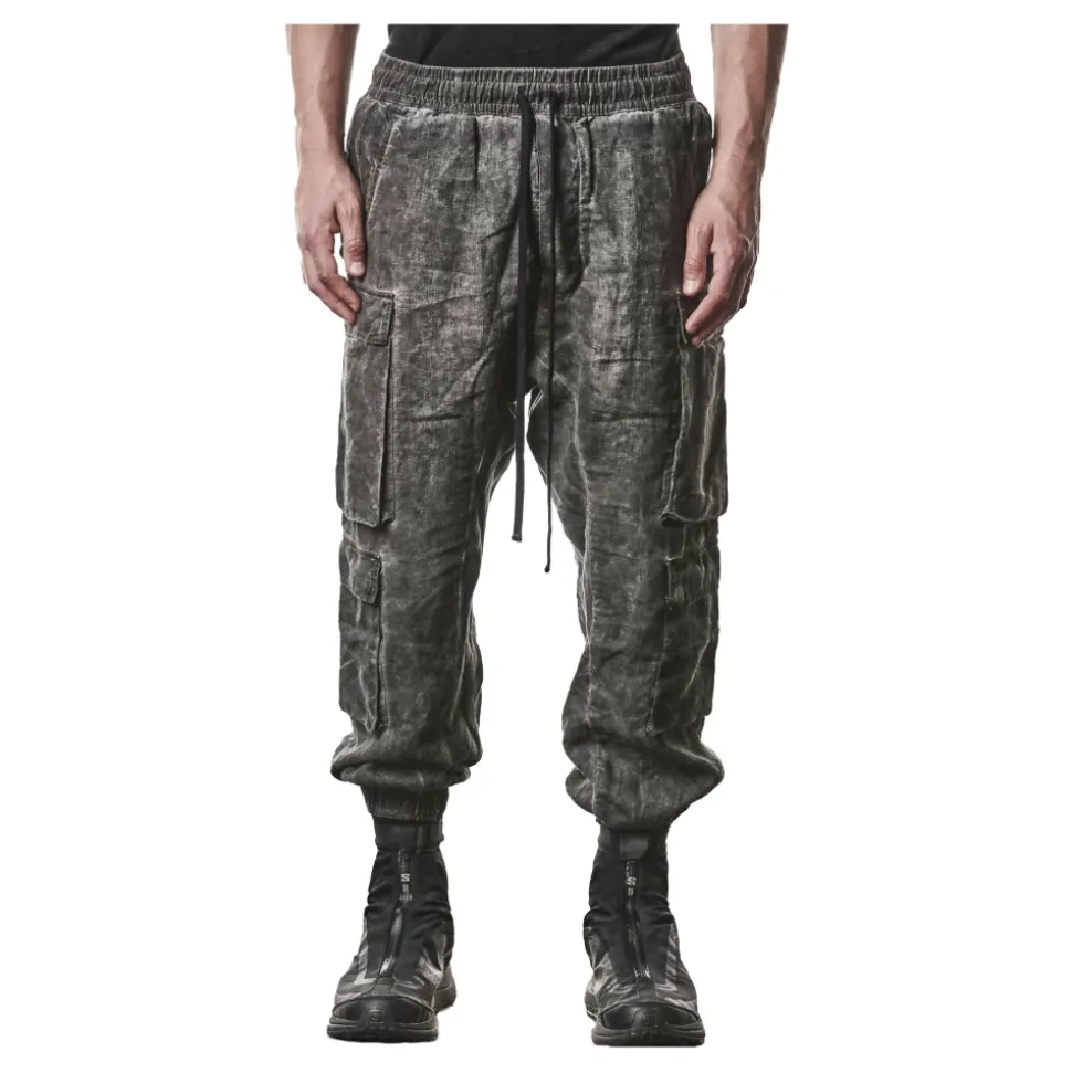 Pantalone Double Cargo in Lino