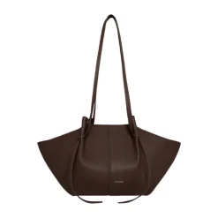 Pebble Grain Leather Tote Espresso