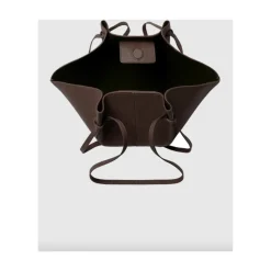 Pebble Grain Leather Tote Espresso