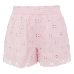 Perforierte Blumenmuster-Shorts