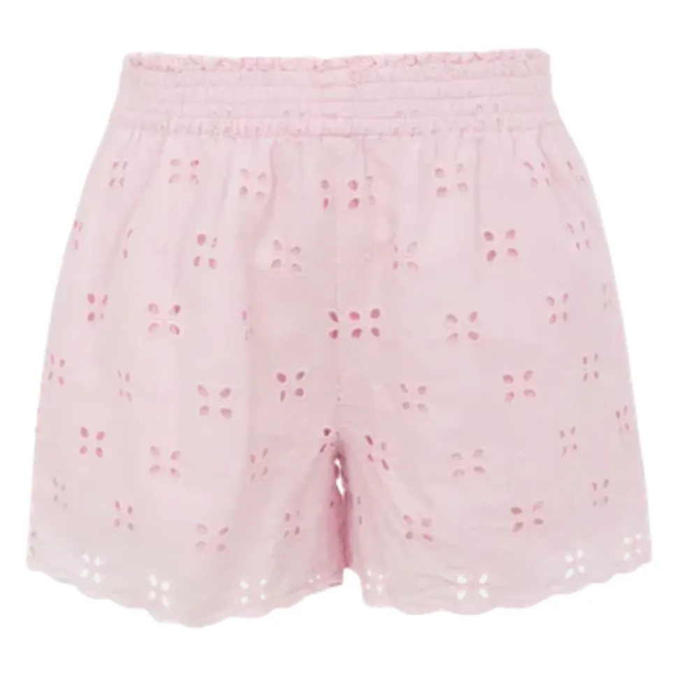 Perforierte Blumenmuster-Shorts