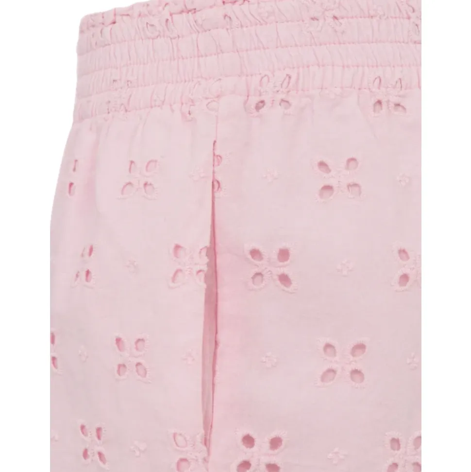 Perforierte Blumenmuster-Shorts
