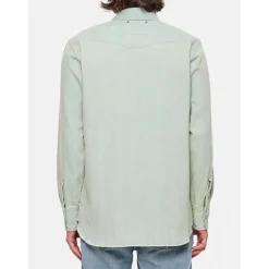 Perlenbesetzte Denimbluse