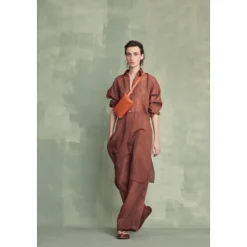 Petra, orangefarbene Gürteltasche aus Leder