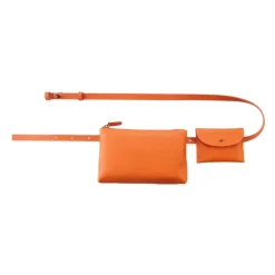Petra, orangefarbene Gürteltasche aus Leder
