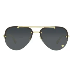 Pilotenstil Sonnenbrille mit goldener Brücke