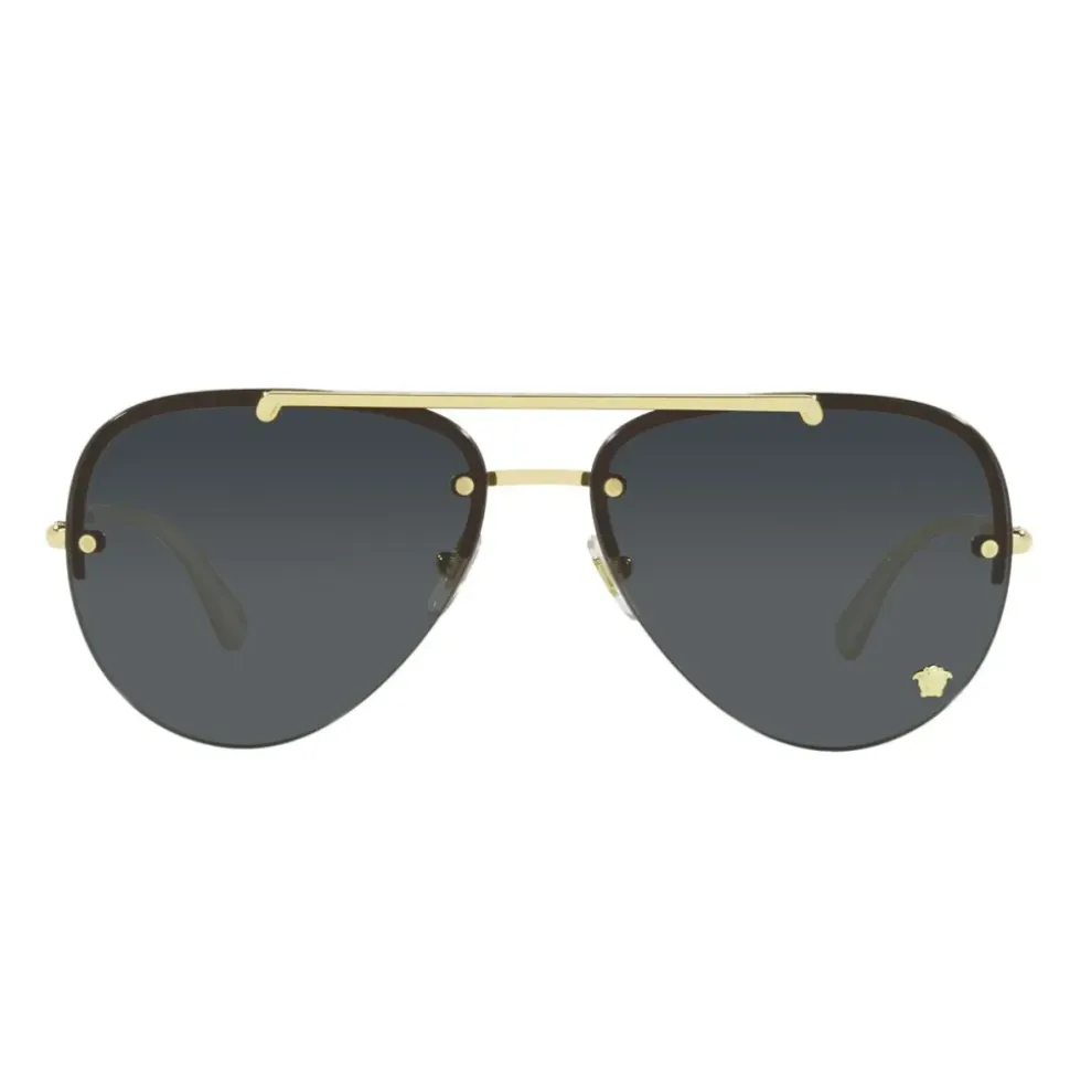 Pilotenstil Sonnenbrille mit goldener Brücke