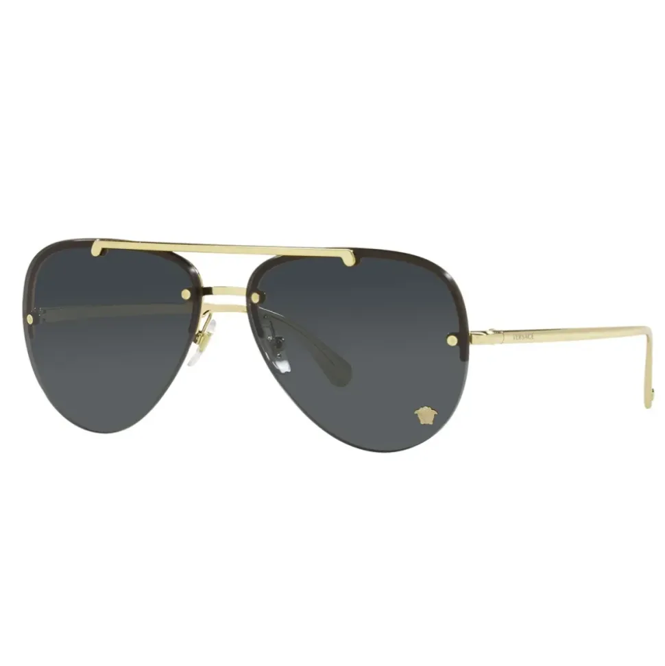 Pilotenstil Sonnenbrille mit goldener Brücke