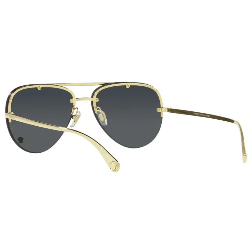 Pilotenstil Sonnenbrille mit goldener Brücke