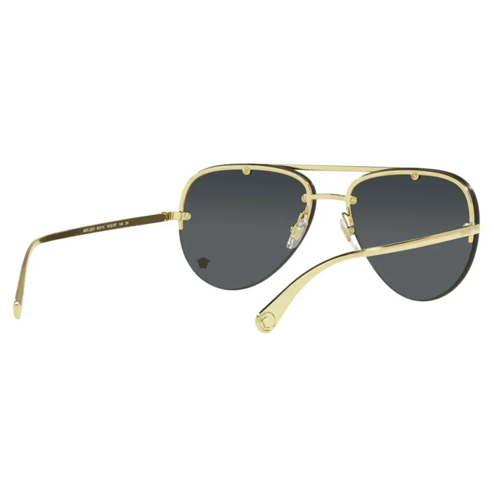 Pilotenstil Sonnenbrille mit goldener Brücke
