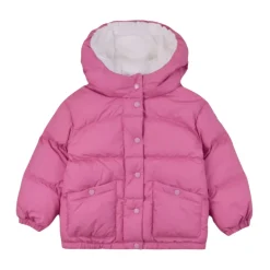 Pinke Pufferjacke mit Logo