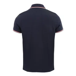 Piquet-Poloshirt mit dreifarbigem Besatz