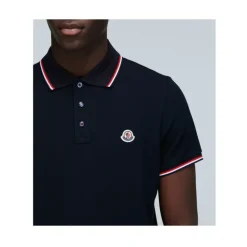 Piquet-Poloshirt mit dreifarbigem Besatz