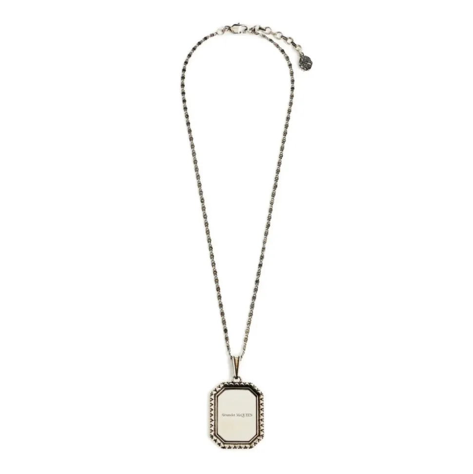 Plate Medallion Cameo Chain Necklace