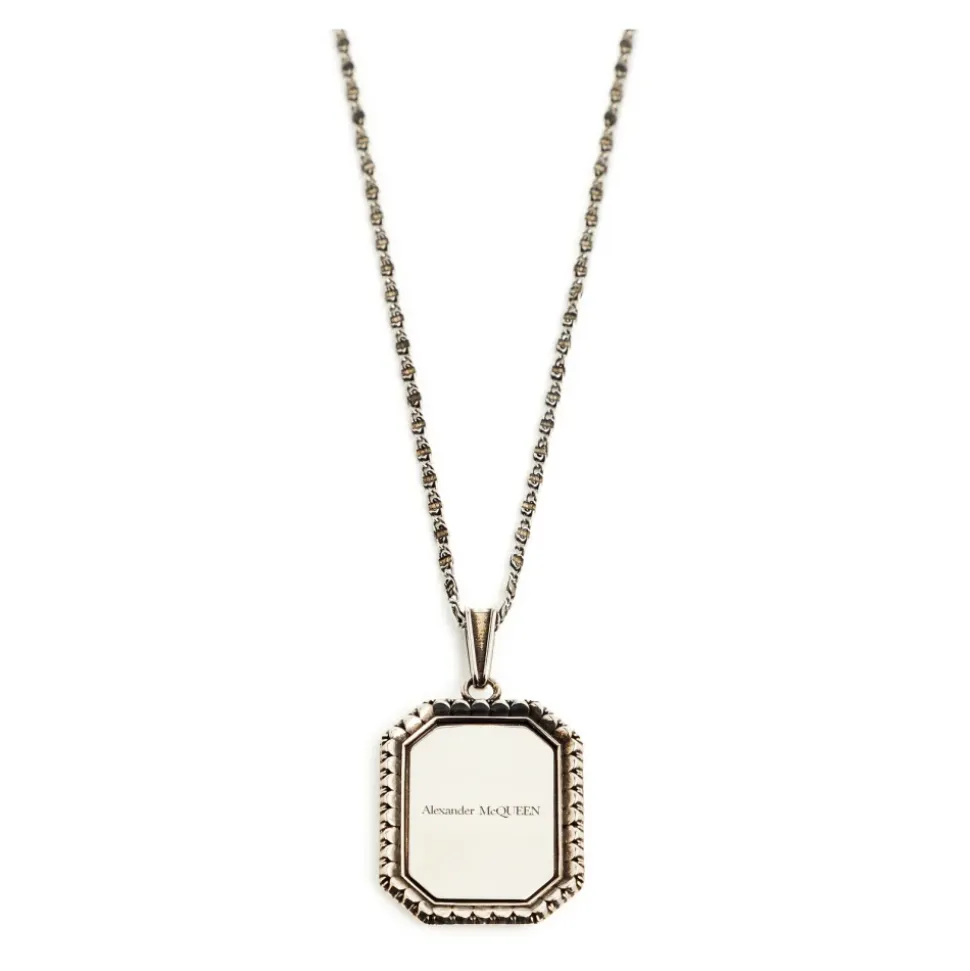 Plate Medallion Cameo Chain Necklace
