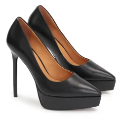 Plateau-Pumps mit spitzer Zehenpartie