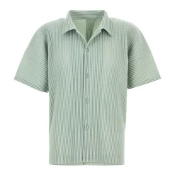 Pleated Short-Sleeve Shirt