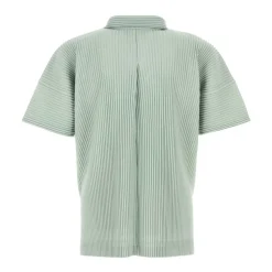 Pleated Short-Sleeve Shirt