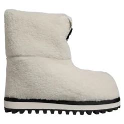 Plüsch Logo Gepolsterte Mid-Calf Stiefel