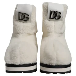 Plüsch Logo Gepolsterte Mid-Calf Stiefel