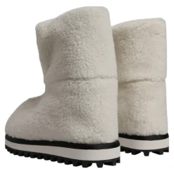 Plüsch Logo Gepolsterte Mid-Calf Stiefel