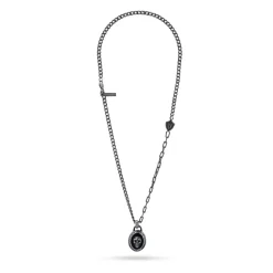 POLICE Herren Kette Silber Totenkopf Anhänger PEAGN2212112