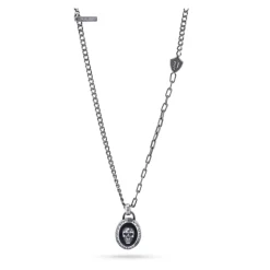 POLICE Herren Kette Silber Totenkopf Anhänger PEAGN2212112