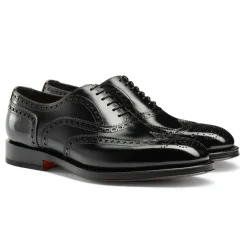 Poliertes Oxford Brogue-Lederschuh