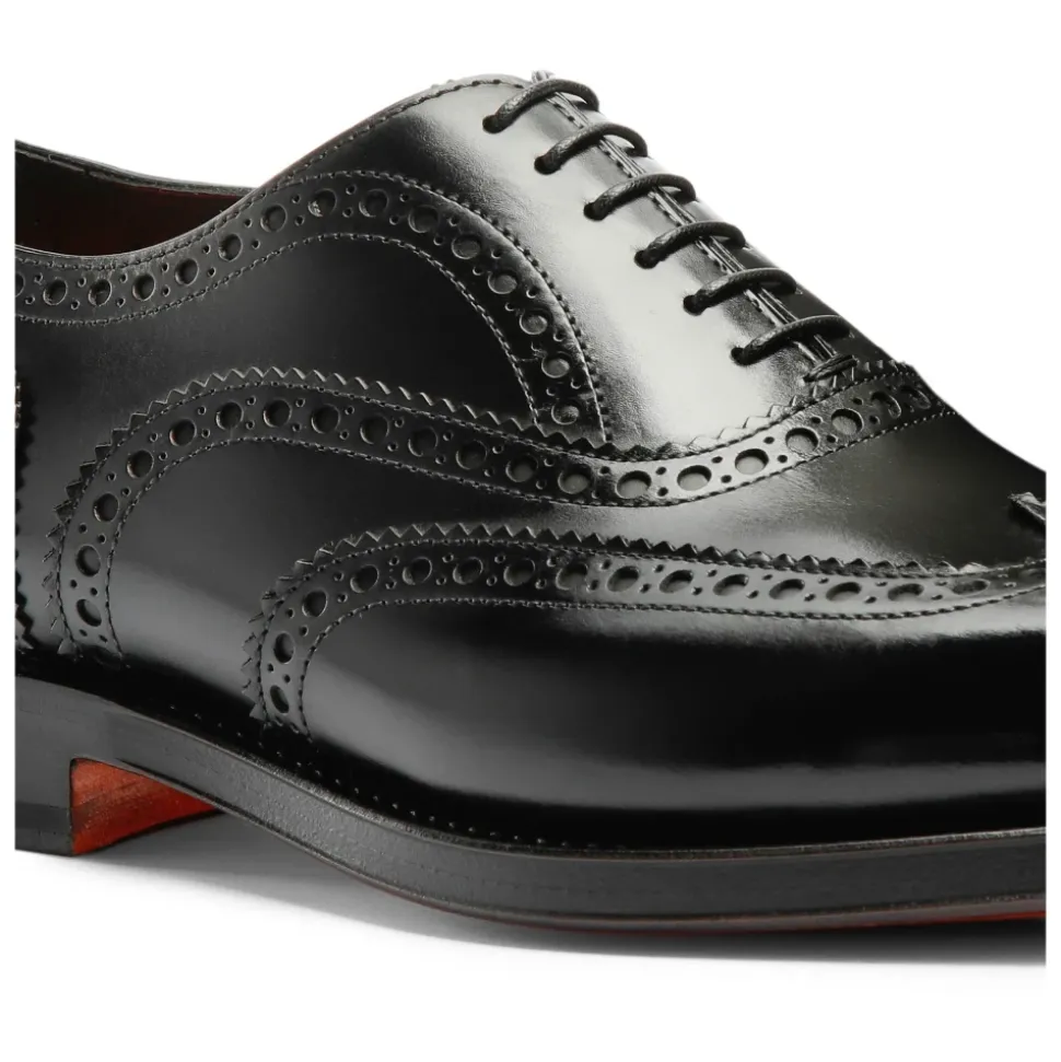 Poliertes Oxford Brogue-Lederschuh
