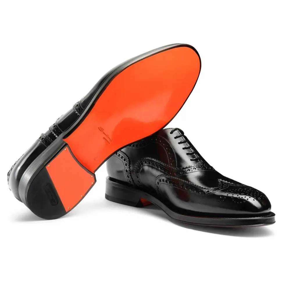 Poliertes Oxford Brogue-Lederschuh
