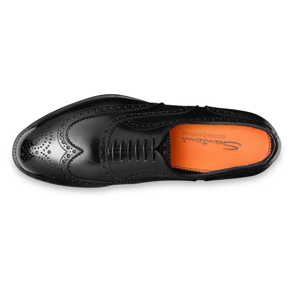 Poliertes Oxford Brogue-Lederschuh