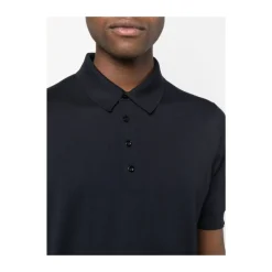 Polo Pullover aus Mitternachtsblauer Merinowolle