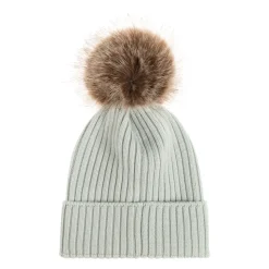 Pompon-Mütze mit Logo