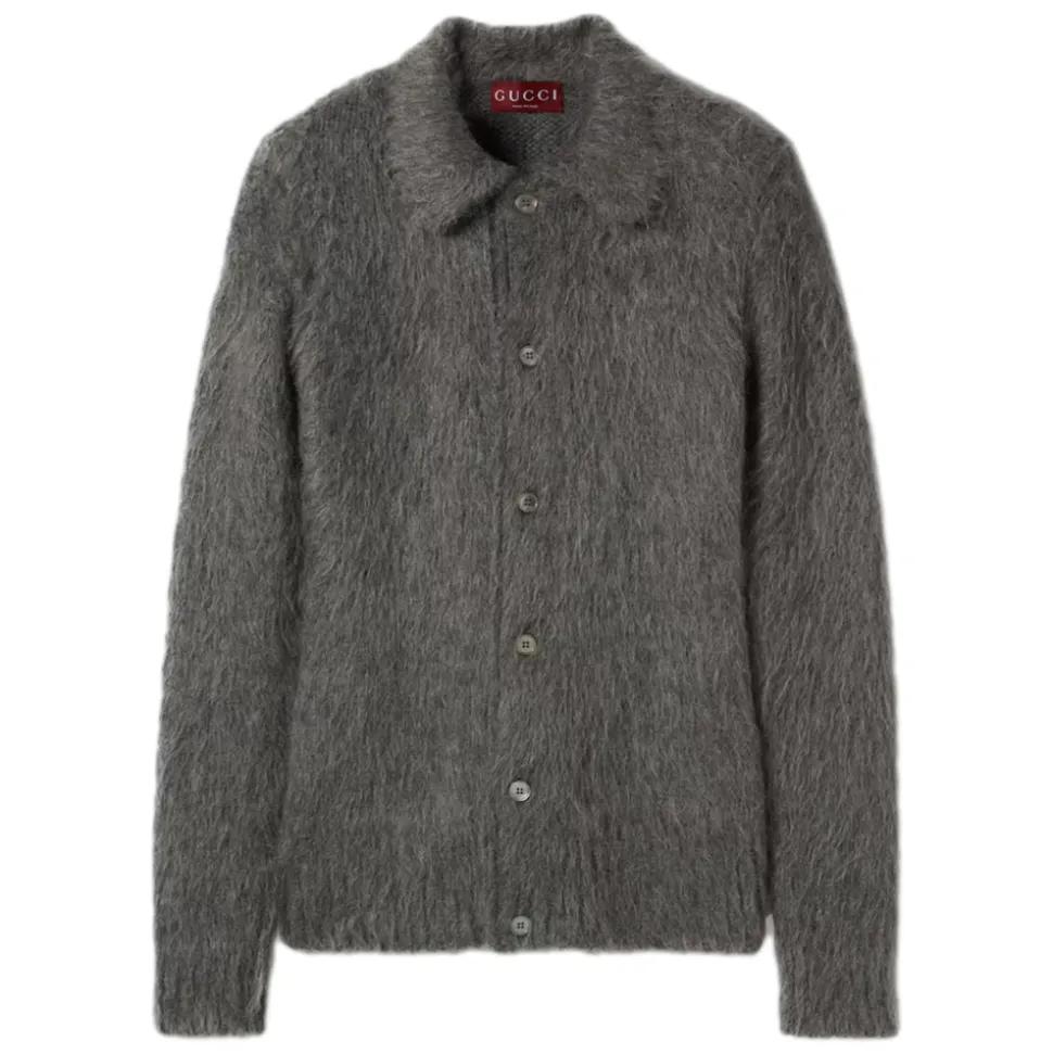 Pullover aus gebürsteter Mohairwolle