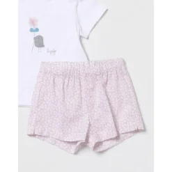Pyjama-Set mit Vogelapplikation für Mädchen