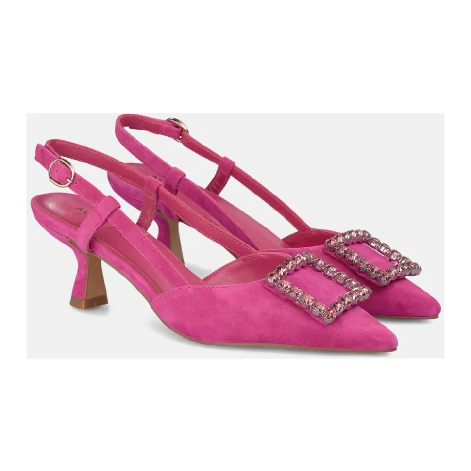 Quadratische Brosche Absatzschuhe