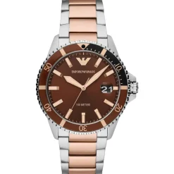 Quartz Uhr mit Datumsanzeige und zweifarbigem Armband