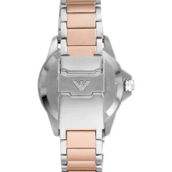 Quartz Uhr mit Datumsanzeige und zweifarbigem Armband