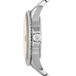Quartz Uhr mit Datumsanzeige und zweifarbigem Armband